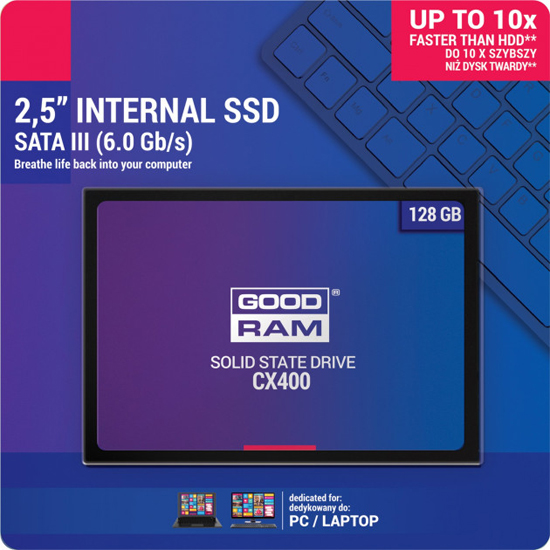 SSD накопитель GOODRAM CX400 128 GB (SSDPR-CX400-128)