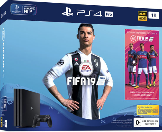 Игровая приставка Sony PlayStation 4 Slim PS4 Slim 1TB + FIFA 19 + DualShock Bundle