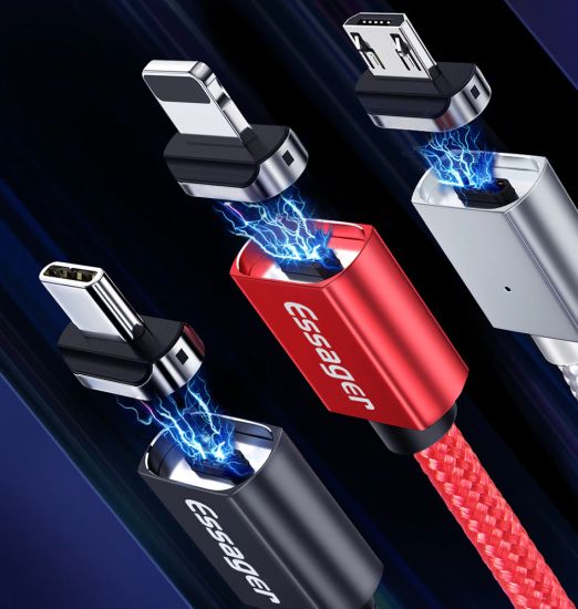 Кабель быстрой зарядки для смартфонов магнитный Micro USB для type C Essager