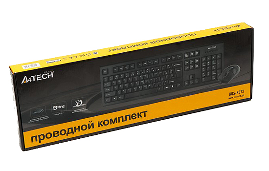 Комплект (клавиатура, мышь) A4Tech KR-8572 Black USB