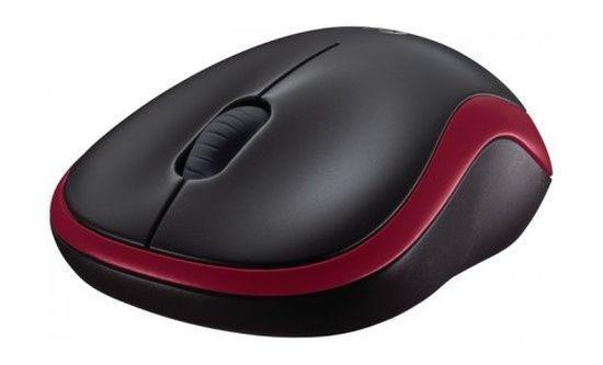 Logitech M185 Wireless Mouse (Red)