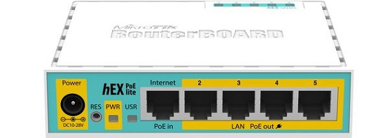 Маршрутизатор (роутер) Mikrotik hEX PoE lite (RB750UPr2)