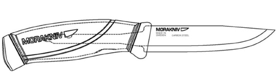 Morakniv Companion BlackBlade, нержавеющая сталь, черный клинок, 12553