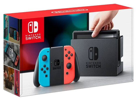 Портативная игровая приставка Nintendo Switch with Neon Blue and Neon Red Joy-Con