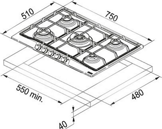 Варочная поверхность Franke FHTL 755 4G TC CO C