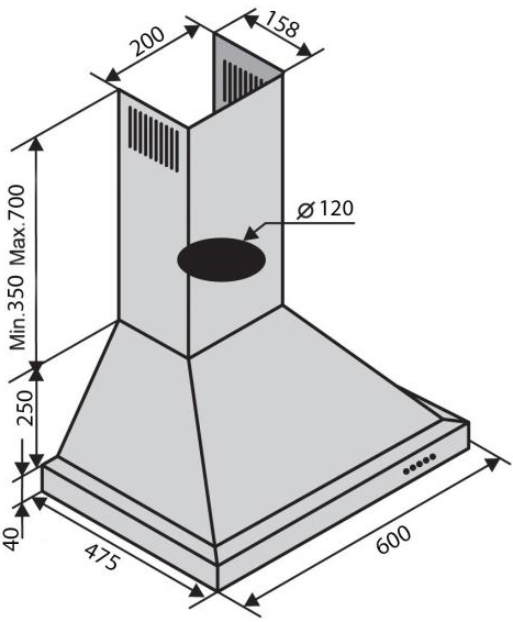  Ventolux LAZIO 60 WH (750)