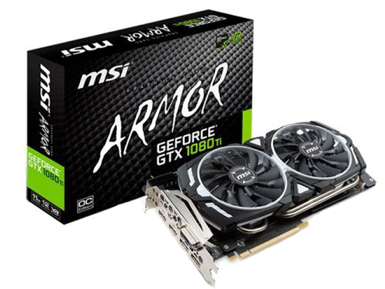 Видеокарта MSI GeForce GTX1080TI ARMOR 11GB OC (912-V360-010)