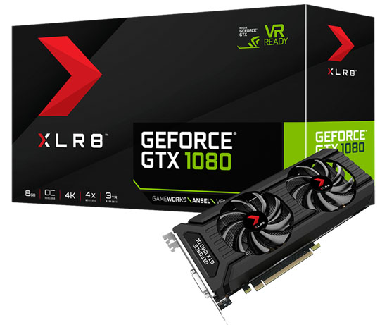 Видеокарта PNY GeForce GTX 1080 XLR8 Gaming OC (VCGGTX10808XGPB-OC-BB)